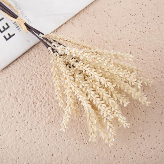 2 Pcs Artificial Wheat Stalks Faux Corn Stalks Bouquet Fake Wheat Ear Blossoms for Home Kitchen Office Flower Arrangement Wedding