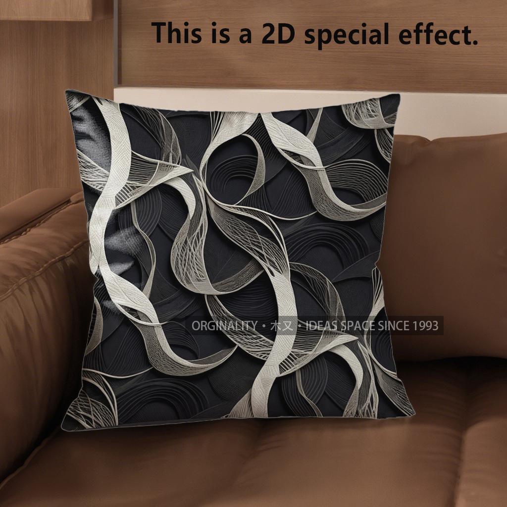 2D Modern Abstract Pattern Digital Print Pillow Covers Pattern Cushion Cover Suitable For Sofa Bedroom Car Pillow Cover