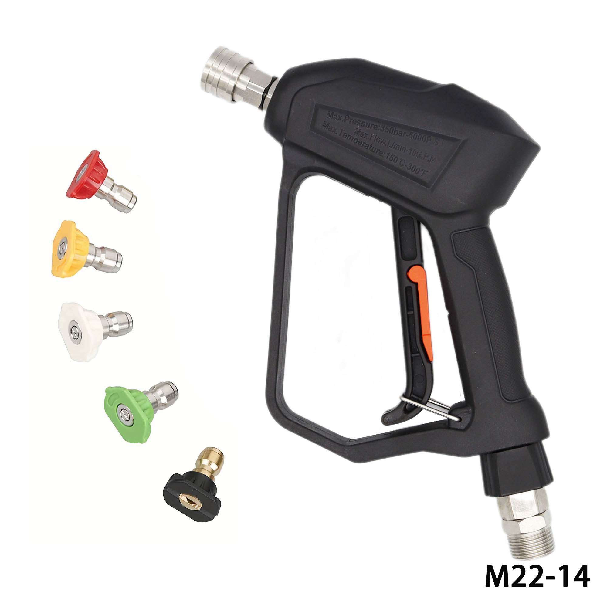 

Высокопроизводительный Новинка Пистолет высокого давления Короткий пистолет для мойки автомобиля Распылитель Водяной пистолет Очиститель автомобиля Быстросъемное сопло 1/4