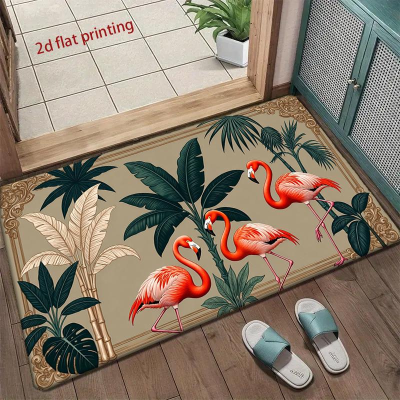 Flamingo Tropical Mat Living Room Decoration Home Sofa Non-Slip Carpet Study Bedroom Tatami Children'S Soft Floor Mat