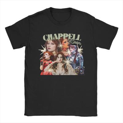 Męska koszulka Chappell Roan Midwest Princess Czysta bawełna Vintage Krótki rękaw Okrągły dekolt T-shirty dla dorosłych