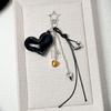 Unique Heart Shaped Keychain Accessory Featuring Leather Tassels And Vintage Braided Strap Stylish Purse Decoration