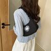 Trendy Canvas Shoulder Bag For Women 2023 Fall Fashion Retro Underarm Bag Street Style