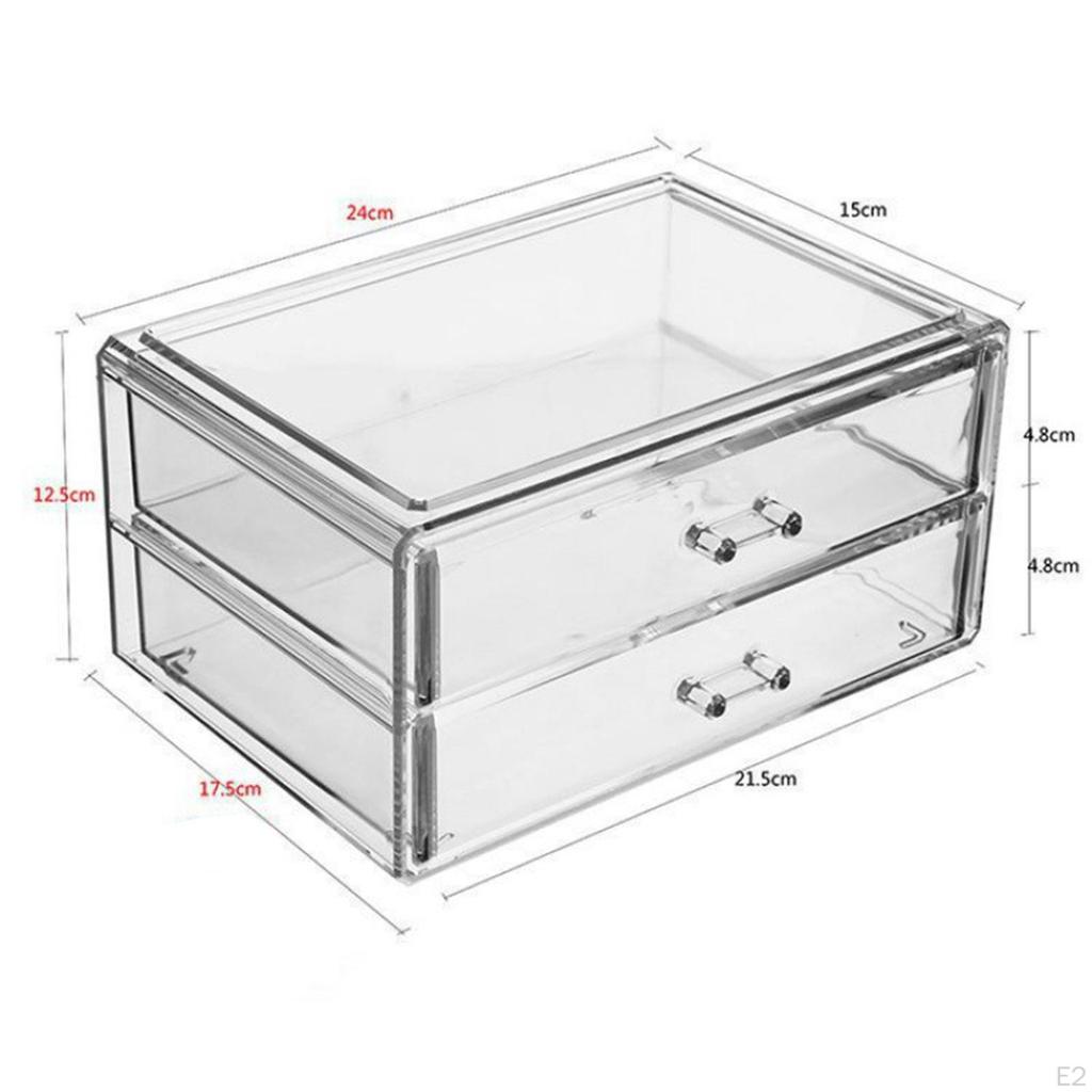 Transparenter Acryl-Schreibtischorganizer zur Aufbewahrung von Schmuck und Kosmetika