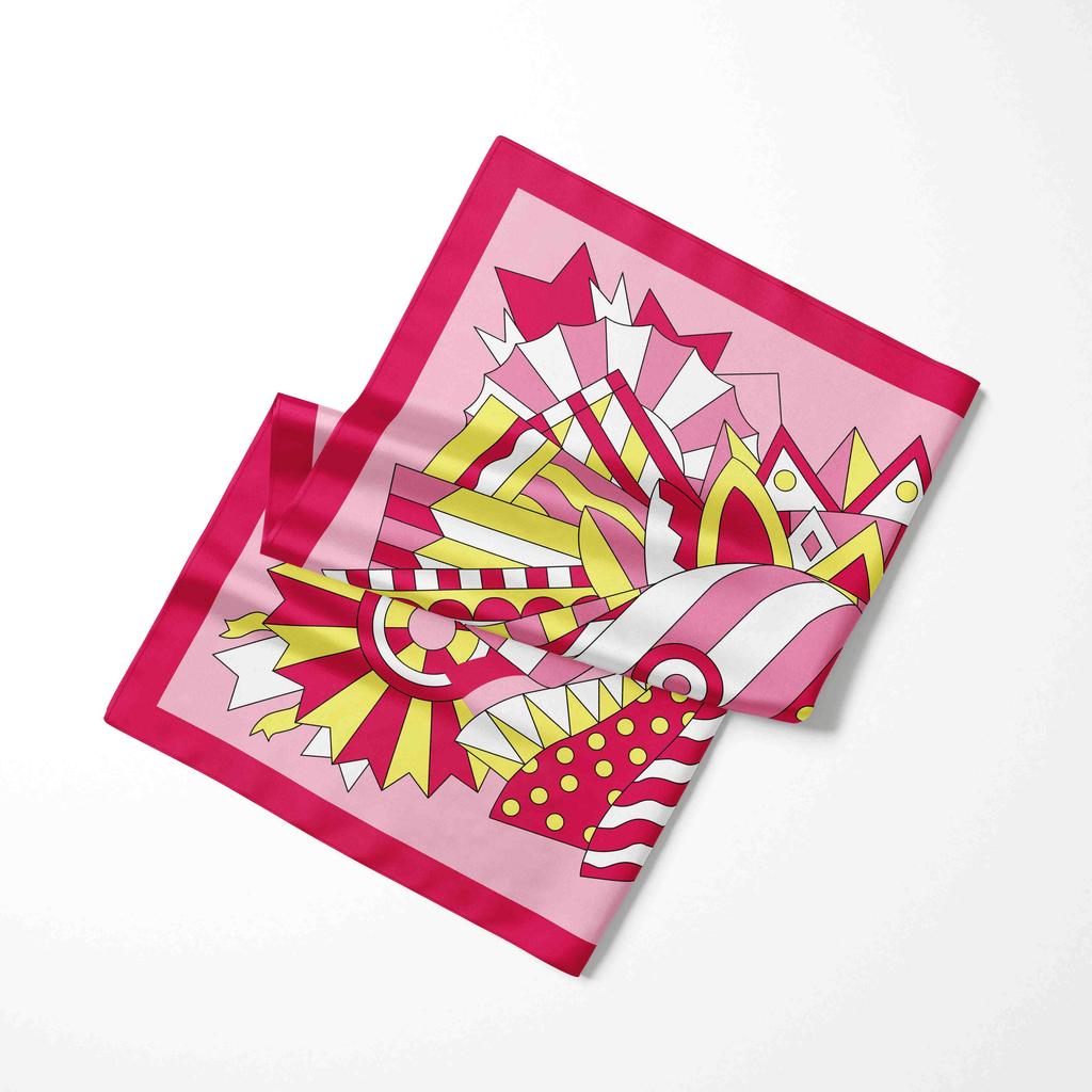 Luxury Design 70*70cm Horse Print Silk Square Scarf Women Soft Satin Hairband Neckerchief Hijab Headband Foulard Gift