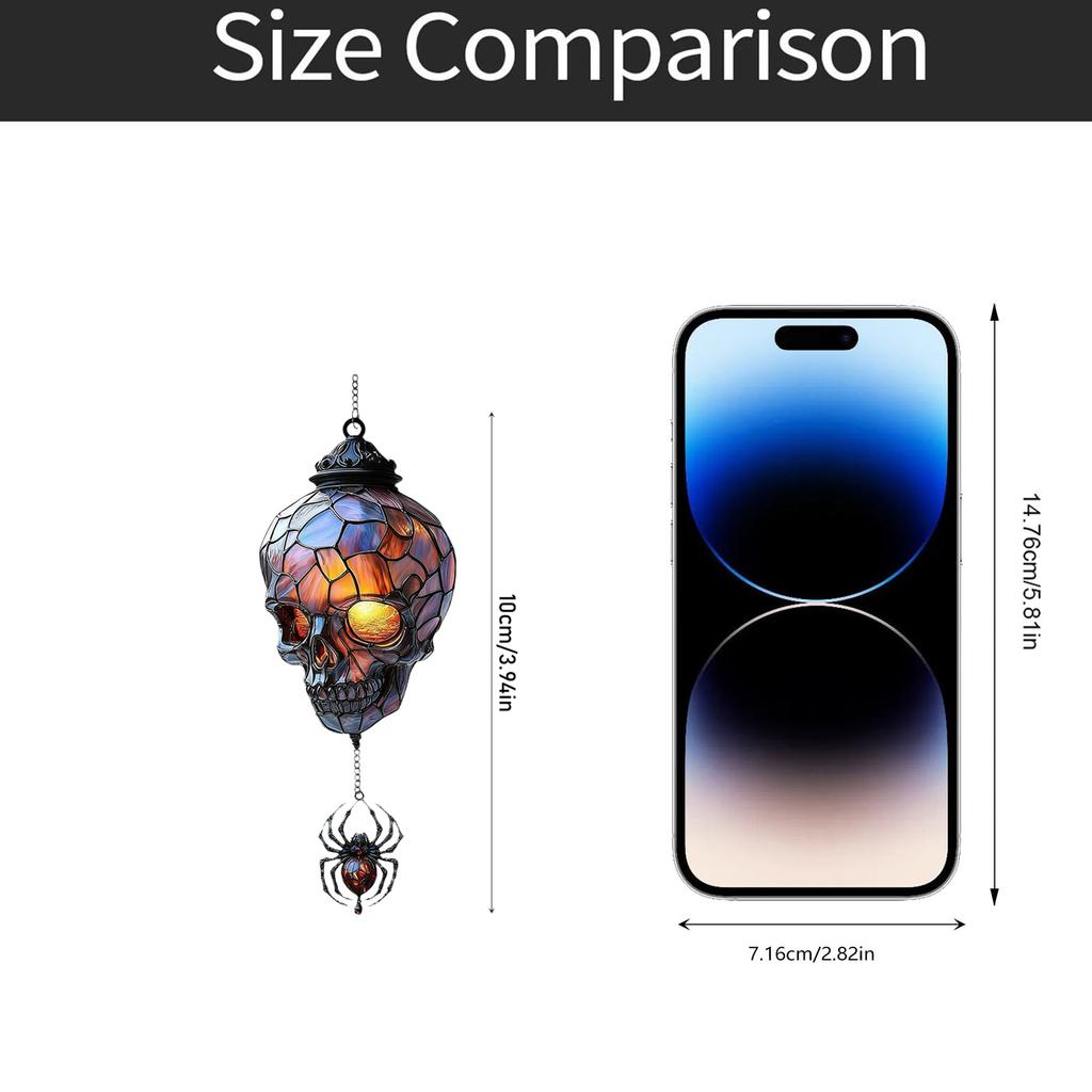 Skulls Series Decorative Window Pendants 2D Flat Acrylic