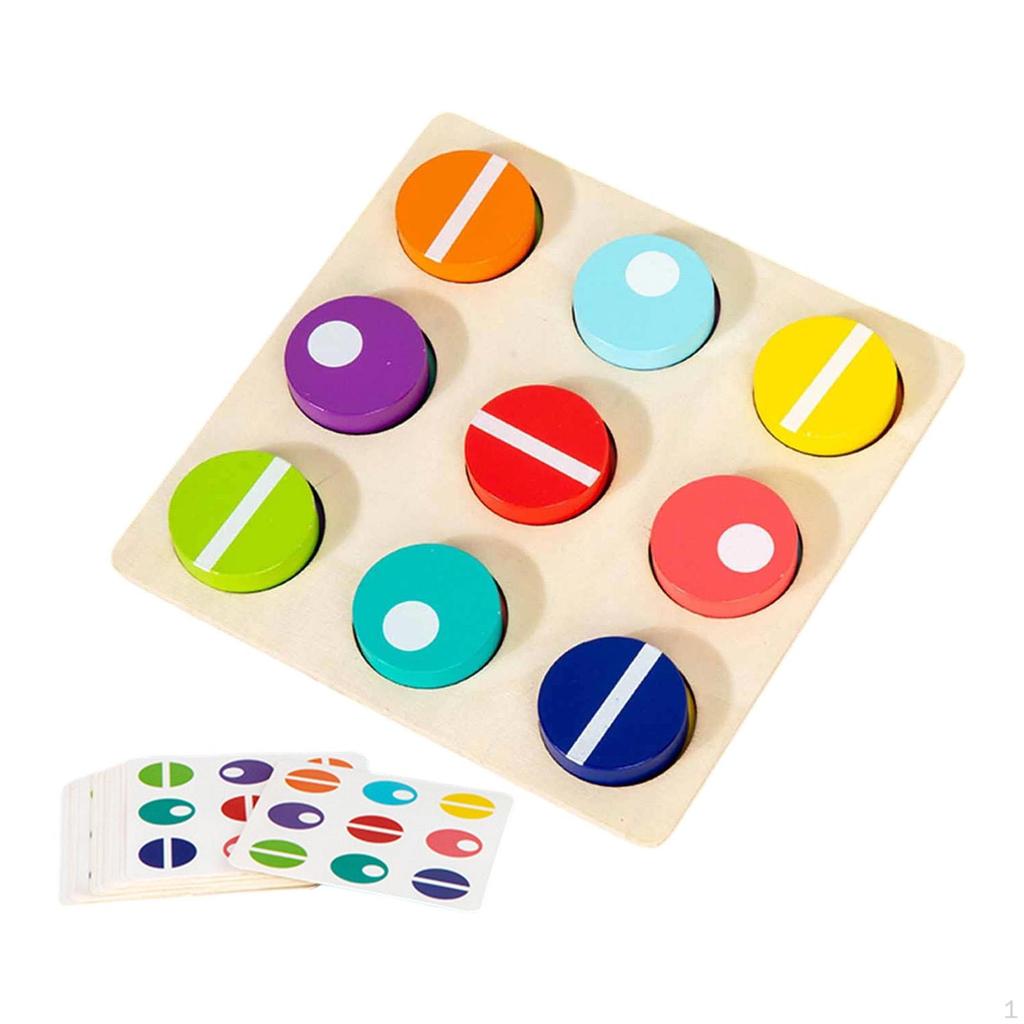 Color Matching Teasers Party Supplies Table Games Educational Learning Wooden Sensory Toy for