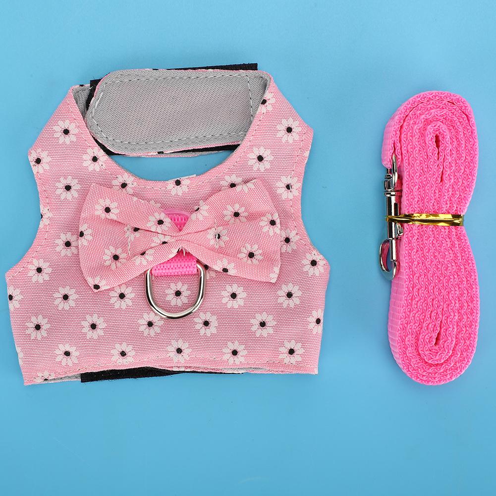 Rabbits Vest Harness with Lead Breathable Hamster Chest Strap Leash Small Animal Accessories