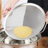 Circular Shape Double Handle Basket Stainless Steel Sieve Effective Sieving