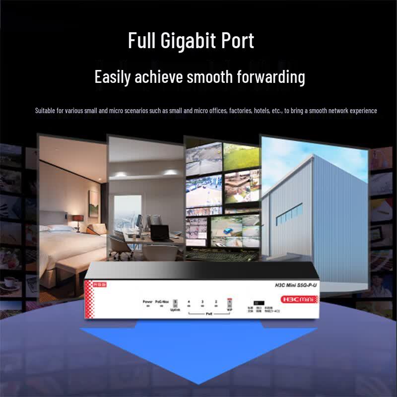 H3C S5G-P-U 5-Port Gigabit Unmanaged PoE Switch