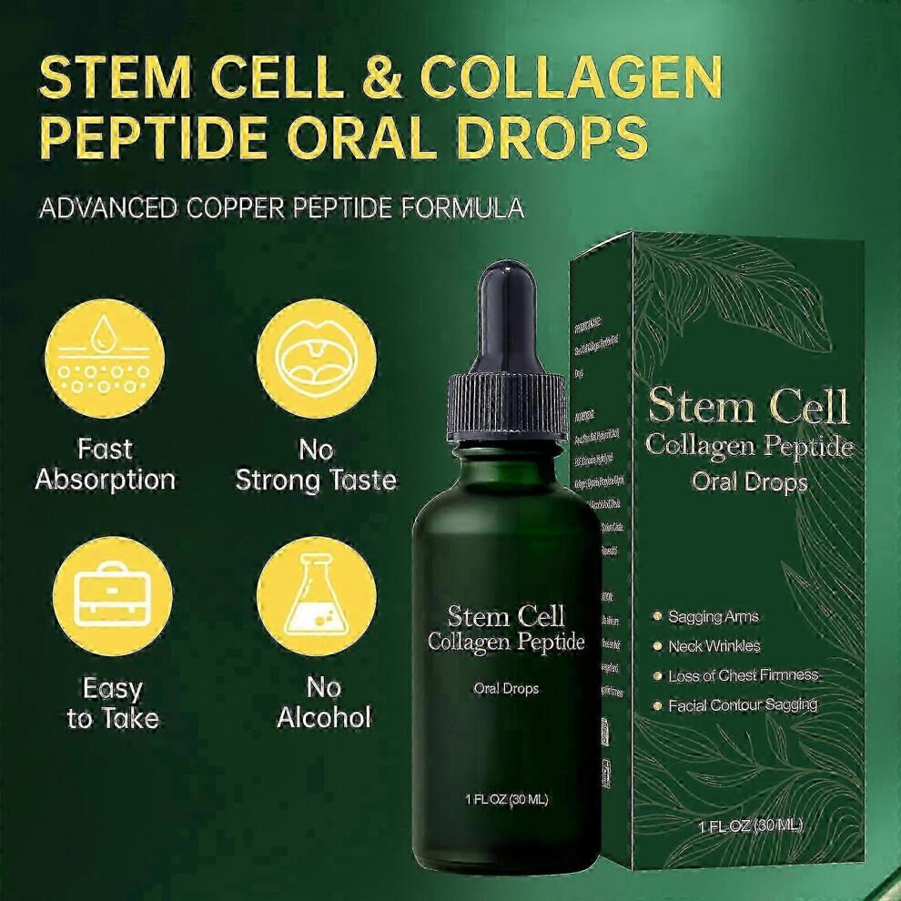 (Color 1)1-5x Stem Cell Collagen Peptide Drops Anti-Aging Lift Firm Sagging Skin Reduce Wrinkles