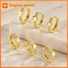Vnox Copper Metal Gold Plated Zirconia Butterfly Hoop Earrings for Women Shiny Crystals Star Moon Shape Huggie Earrings Jewelry