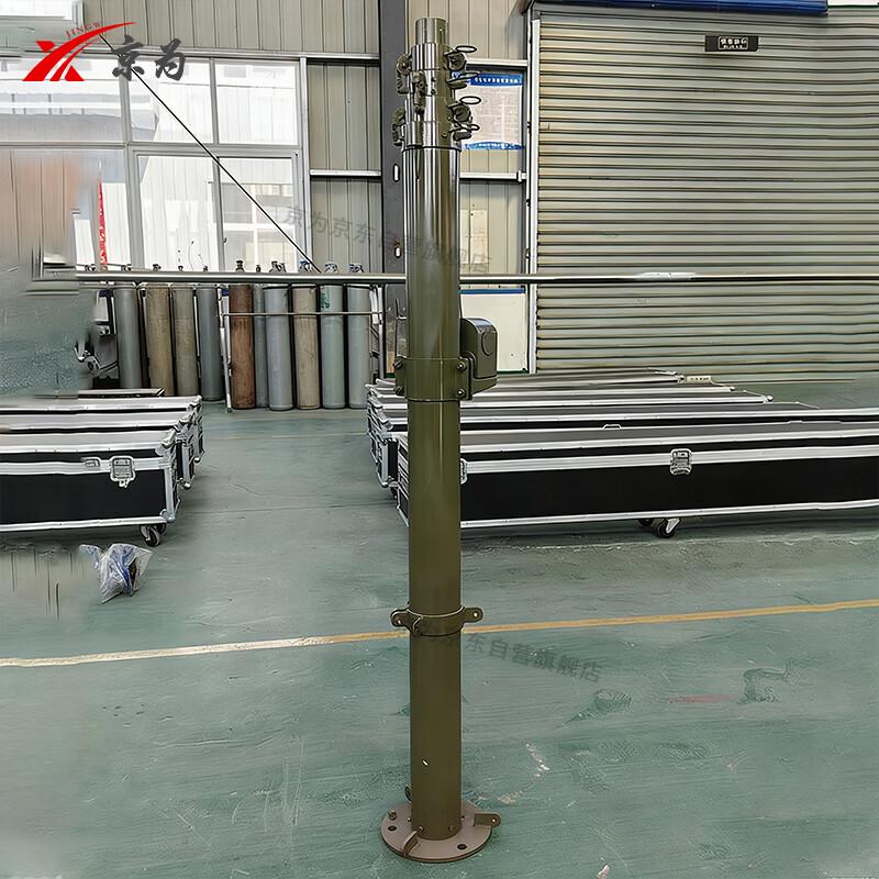 Field Deployment Mobile Lightning Rod with Manual Lifting Pole