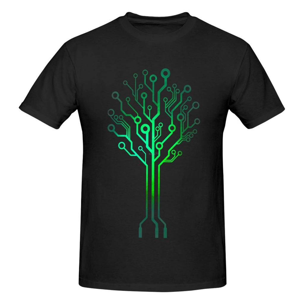 Unisex Tree Of Life Electronic Circuit Board T Shirt Vintage Oversized Oneck Cotton Sleeve Custom T Shirts