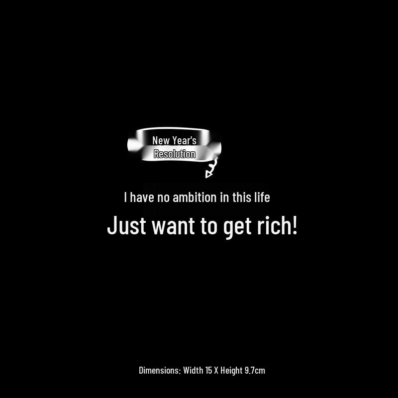 

Funny Get Rich Chinese Reflective Rear Windshield Sticker for New Year