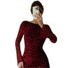 2026 New Autumn/Winter Sexy Backless Leopard Long Sleeve Dress - European & American Style