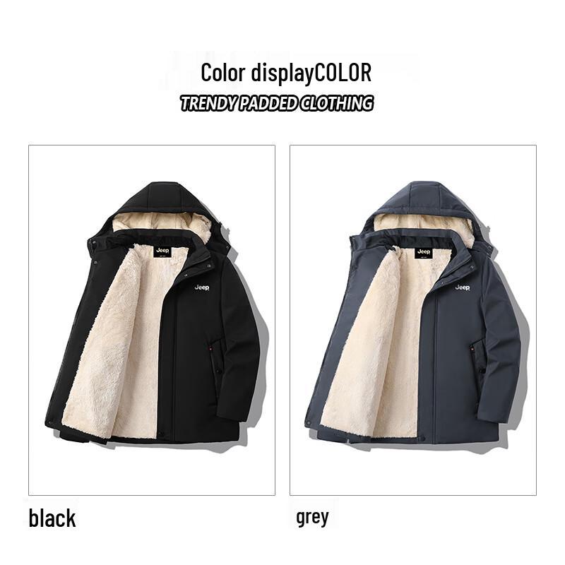 JEEP Men's Lambswool Lined Hooded Winter Puffer Jacket