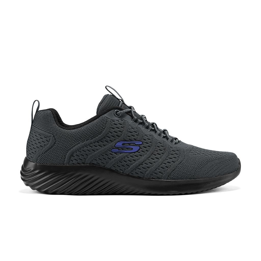 Skechers Bounder Sports Fashion Versatile Summer Breathable Lightweight Running Shoes Low-Top Men Sneaker Gray Black 8790305-CCBK