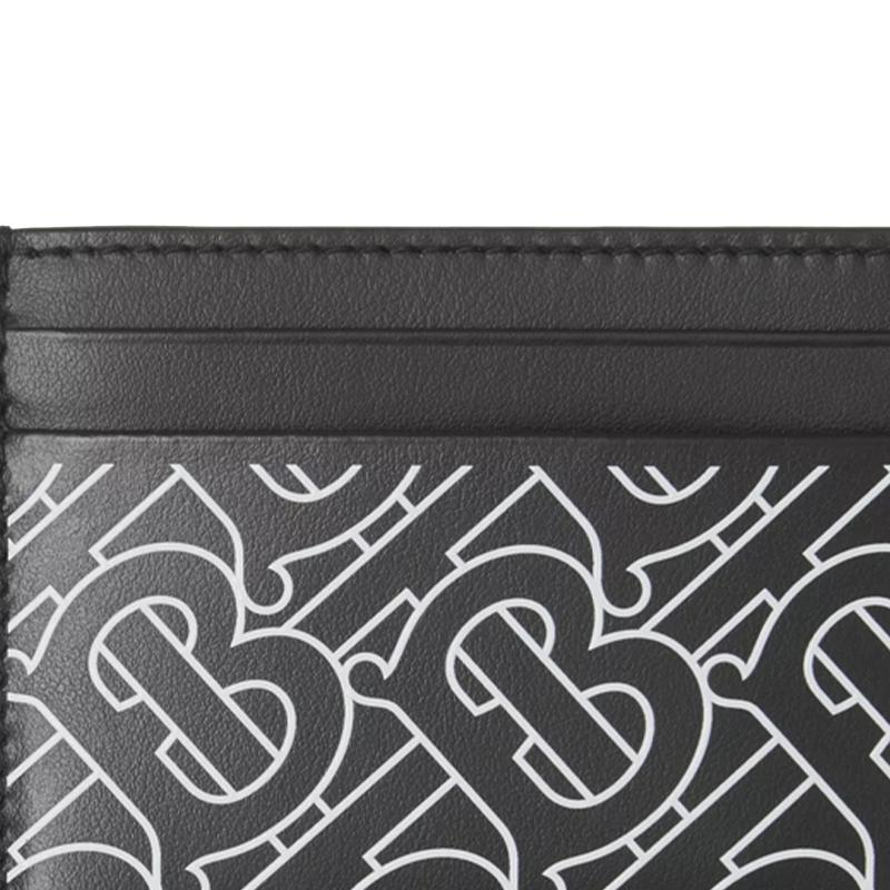 Burberry Exclusive Logo Print Quilted Leather Card Holder Men Card Holder Black 80492071
