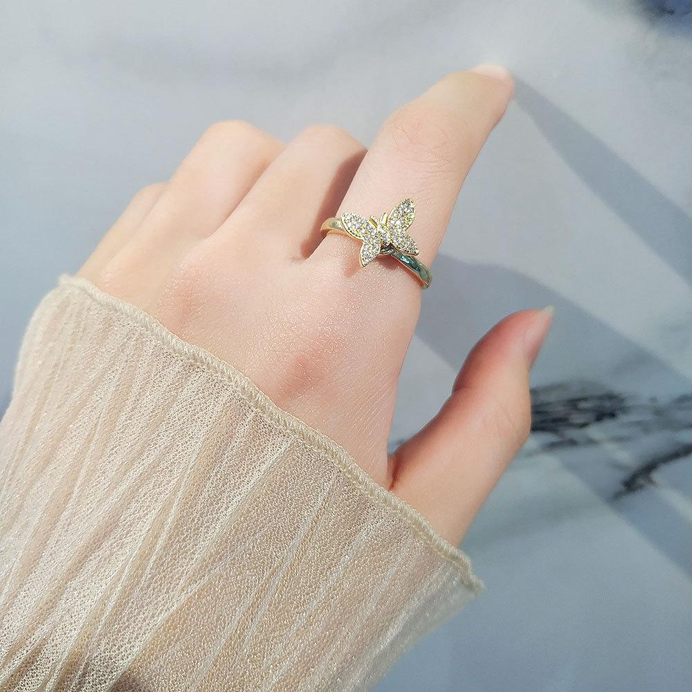 Women's Adjustable Sunflower Ring Rotating Mori Style Simple High-end Sense Personalized Finger Jewelry