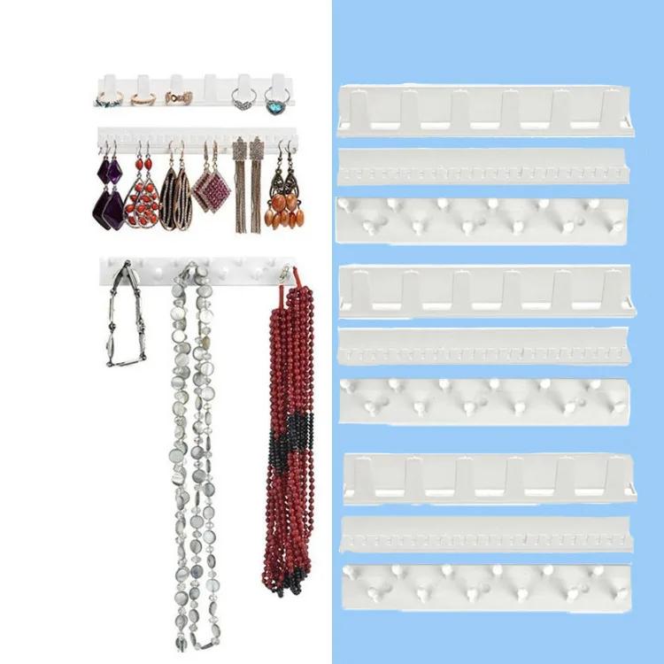 9 in 1 Plak Sieraden Display Standaard Hanger Oorbellen Ketting Ring Set Organiserende Display Opbergrek Plakhaak