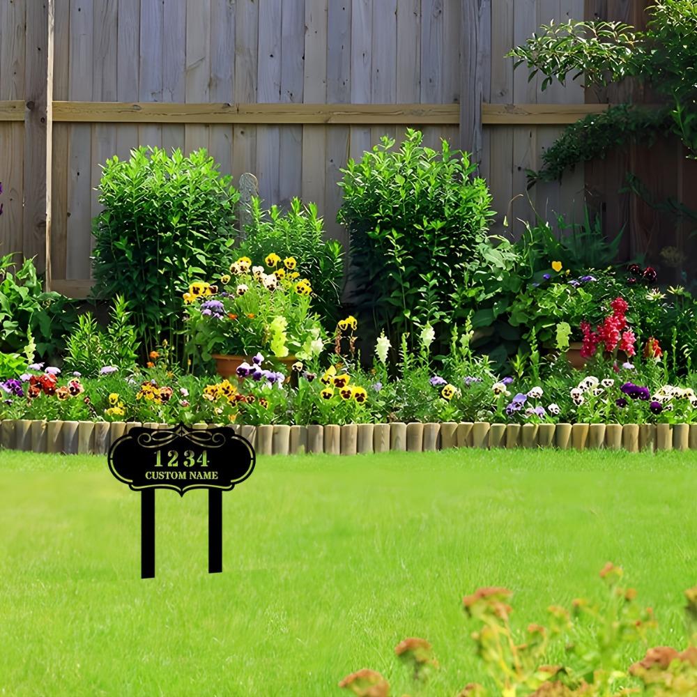 Metal Sign Custom Number Plate Personalized Garden Decor Housewarming Gift Outdoor Patio Marker