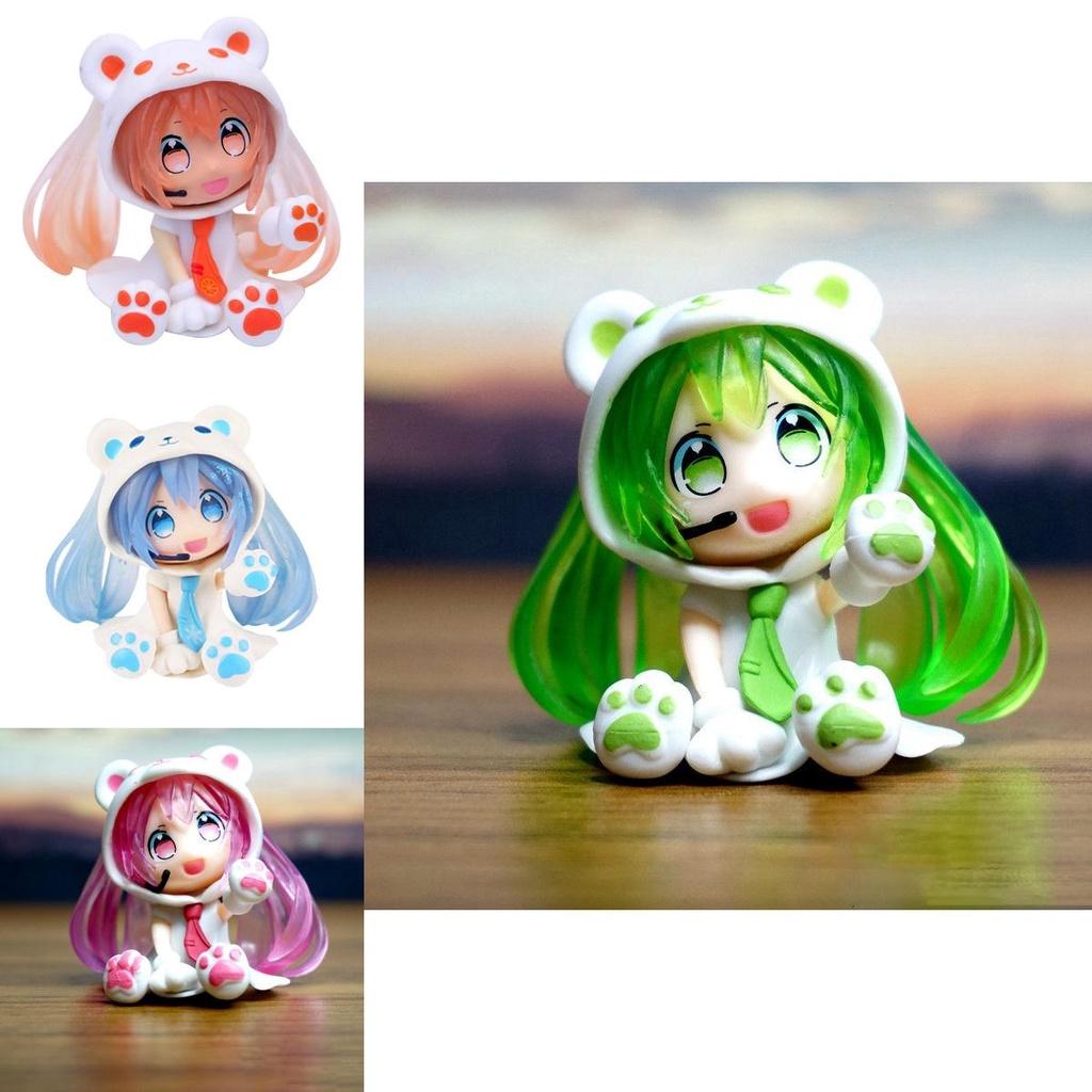 Q Version Hatsune Miku PVC Figur Modell Spielzeug Hochdetailliertes Sammlerstück für Anime-Fans