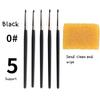 Borrence 5Pcs Rubber Silicone Tip Paint Brushes for Watercolor Oil Painting Shaping Carving Tool Sculpture Polymer Clay Tools