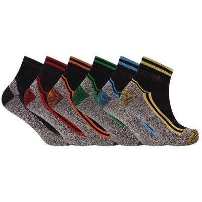 Soxy Mens Contrast Panel Bamboo Diabetic Socks (Pack of 6)