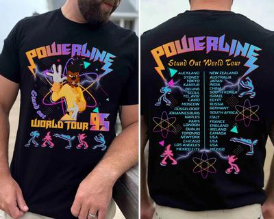 2sided A Goofy Movie Powerline Stand Out World Tour Unisex and Women Shirt Land Family Matching Tee
