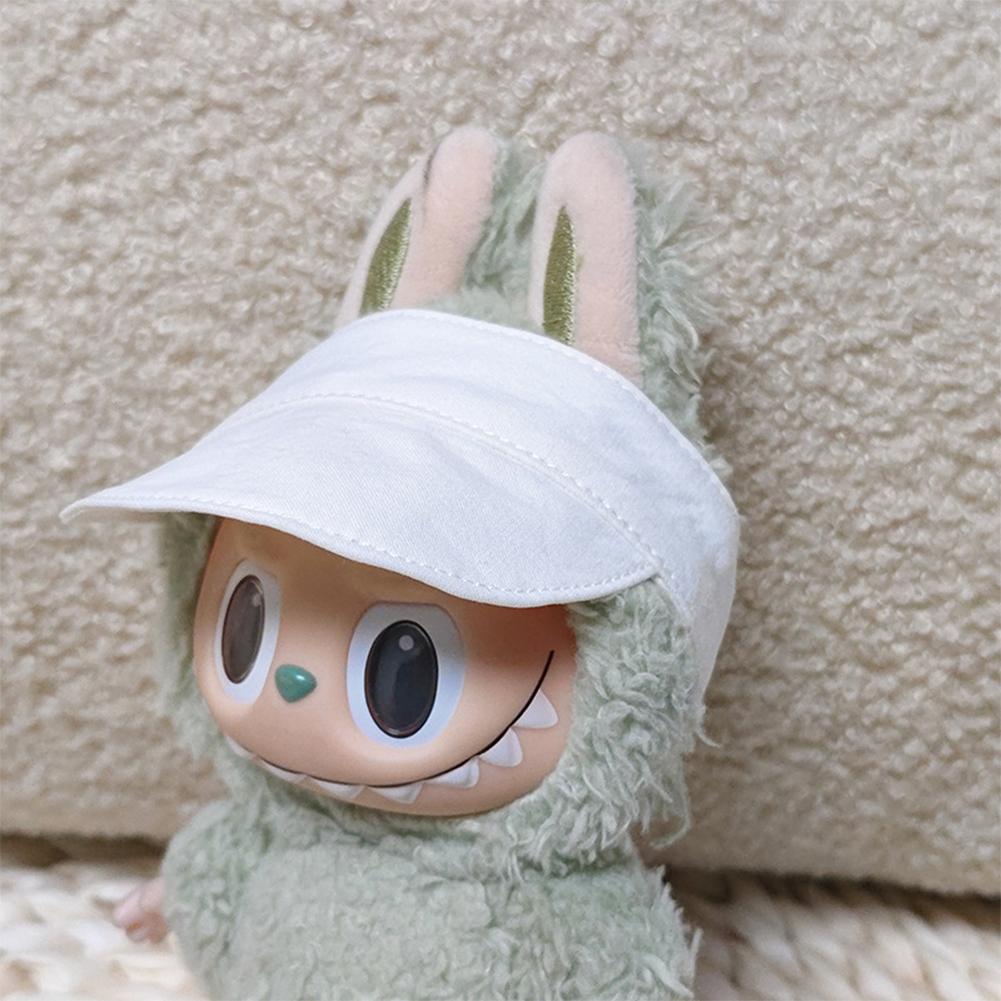 Doll Cap for Dollhouse Miniature 17cm Labubu Color Match Hat Kawaii Cute Doll Accessories Kids Girls Toys