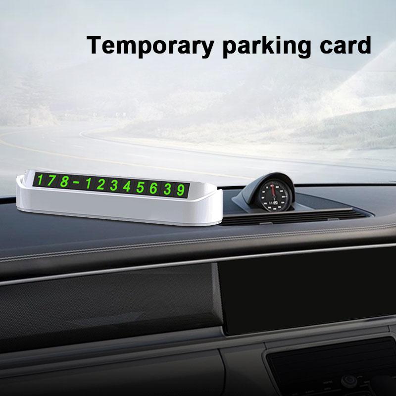 Car Styling Temporary Parking Card Phone Number Card Plate Telephone Number For Ford Fiesta EcoSport Ranger Mondeo Mustang FOCUS 2 3 4