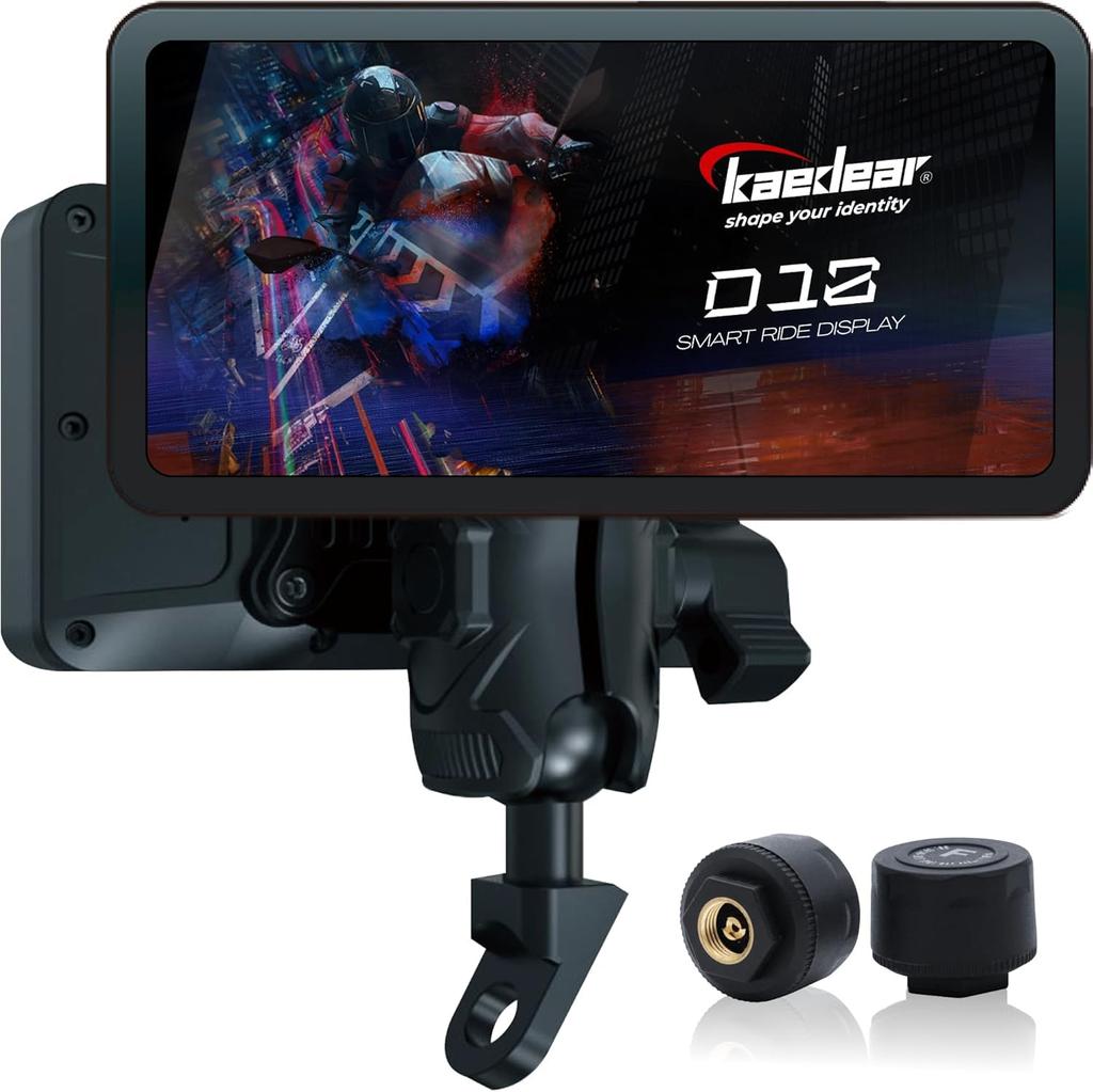 Kaedear KDR-D12 Motorcycle Smart Ride Display (5.5" Screen, CarPlay/Android Auto, TPMS, Waterproof IP67)