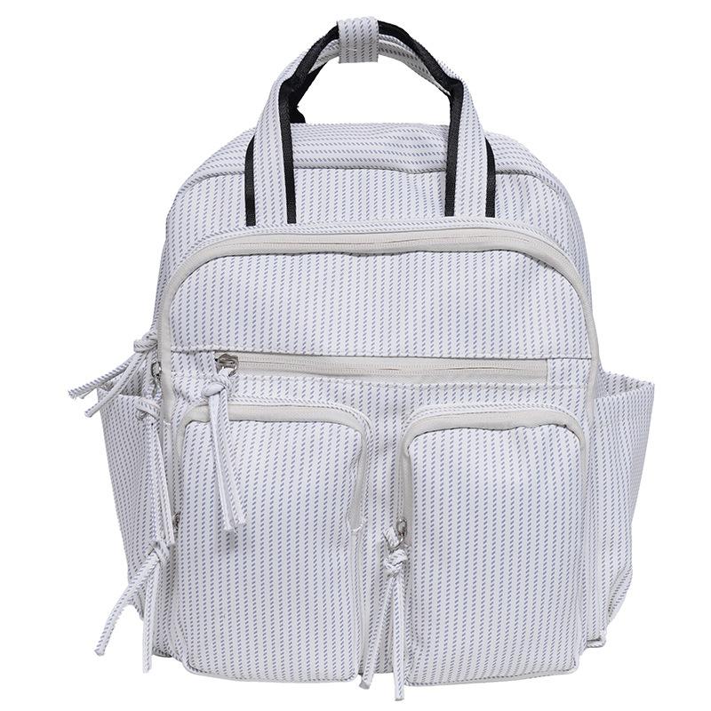 Schoolbag Casual Style Multi-Pocket Backpack Young Women Large Capacity Versatile Commuter Student Class School Bag Travel Backpack