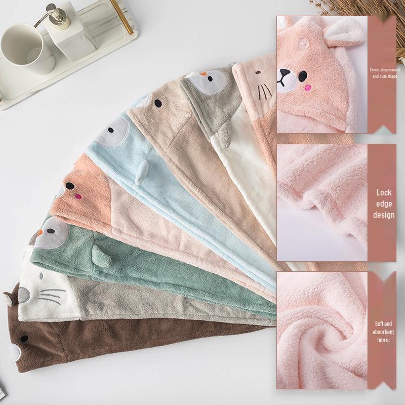 Mädchen Schnelltrocknend Super Saugfähig Cartoon Haarhandtuch Wickel