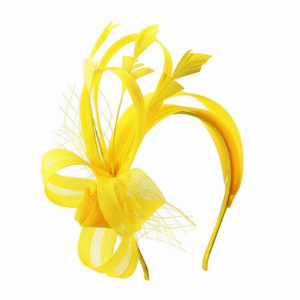 Haarschmuck Feder Netz Stirnband Einfarbige Vintage Elegante Fascinator Haarreif Kopfbedeckung Kreativ