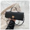 Exquisite 2025 Solid Color Casual Buckle Large Capacity Stylish Crossbody Baguette Women's Bag