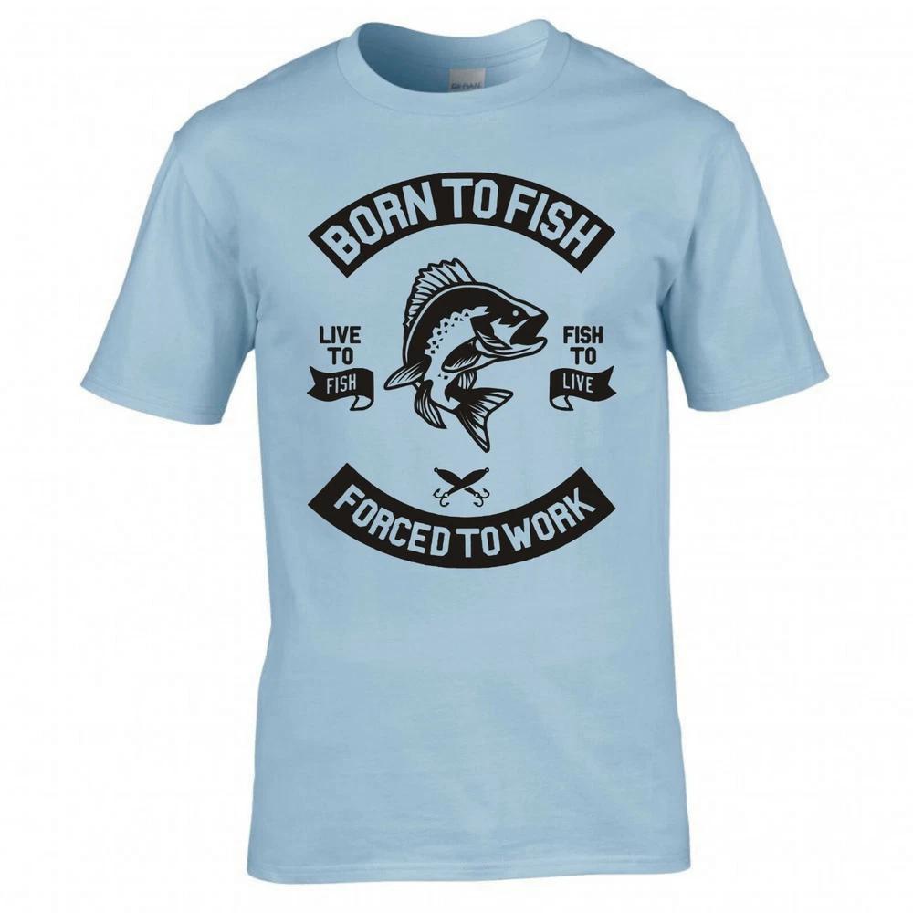Funny Born To Fish Forced To Work Tshirt 2XL