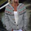 Cardigane pentru Femei Gât Rotund Croială Largă Încheiat cu Nasturi Cardigan cu Față Deschisă Jachetă Tricotată Casual de Toamnă