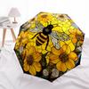 1PC Bee Stained Art Folding Umbrella with 8 Frames, Automatic Open, Durable Frame, Quality Craftsmanship Yy250912088