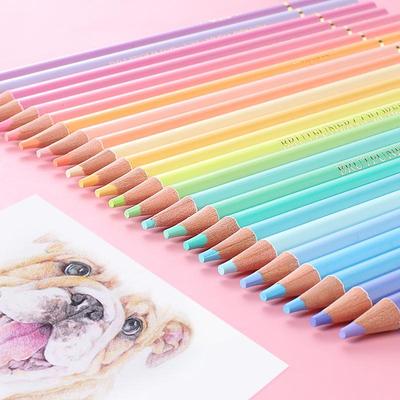 Brutfuner 12/24/50 Farben Lebendige Macaron-Bleistifte aus Holz mit öliger Farbe zum Zeichnen und Skizzieren, Bleistift-Set, Schulbedarf, Geschenke für Künstler