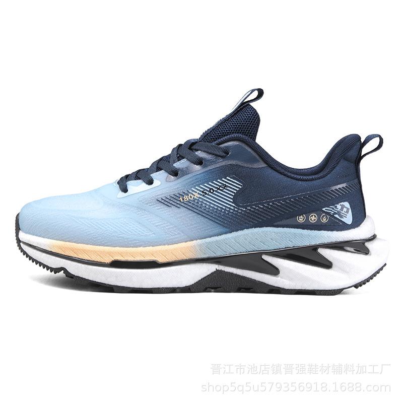 

Новые повседневные кроссовки на толстой подошве из дышащей сетки, универсальные для бега, с сочетанием цветов, повседневные спортивные уличные мужские спортивные кроссовки 44 темно-синий