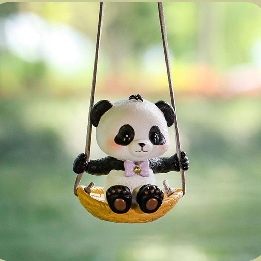 

Аксессуары для салона автомобиля, авто зеркало заднего вида, подвесной кулон, панда, автомобильный орнамент, украшение автомобиля