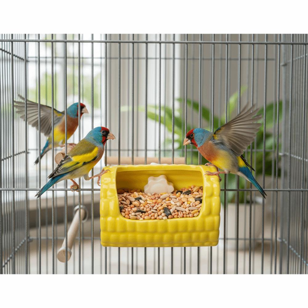Spill-Proof Pet Feeding Bowl Bite Resistant Hamster Feeding Dish Rabbit Water Bowl  Cage Accessory