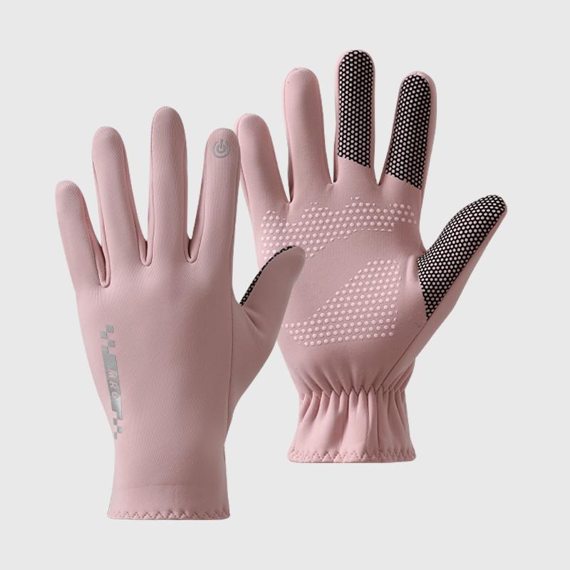 Men s Women s Autumn Winter Waterproof Sports Running Windproof Touch Screen Thin Warm Gloves One Size розовый