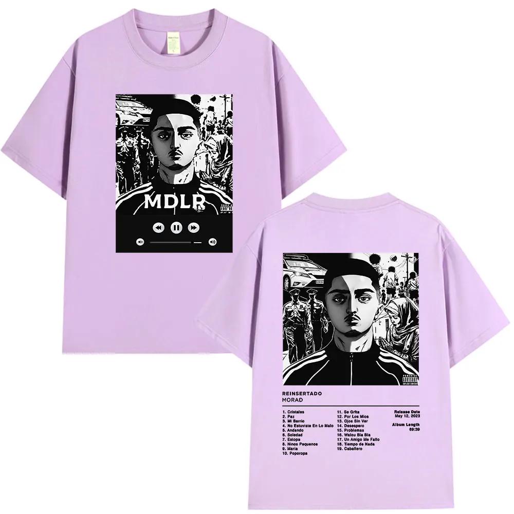 Rappare Morad M.D.L.R Grafisk T-shirt Herr Dam Kläder Mode Hip Hop Vintage T-shirt Bomull Oversize Kortärmad T-shirts