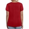 Women's Fashion Casual Colour Square Neck Short Sleeve Large Size T-Shirt Top
