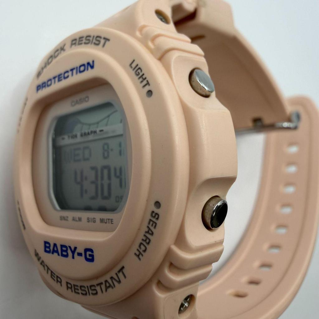Used CASIO Baby-G BLX-570 G-LIDE Pink Beige Ladies Digital Watch with Tide Graph, Shock Resist, 20 BAR Water Resistance, Used