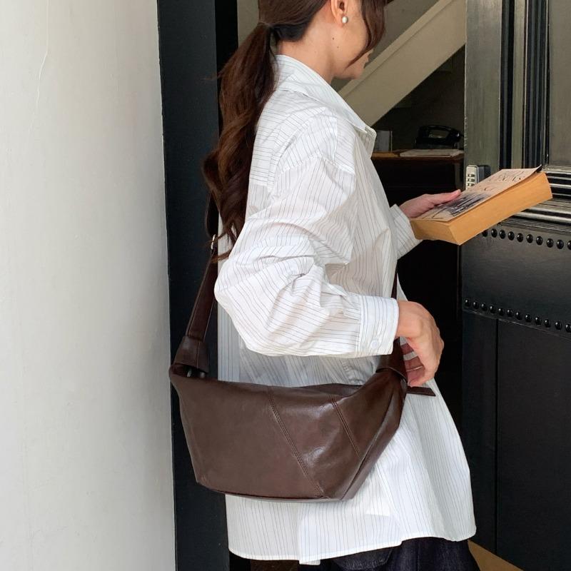 Large-capacity Retro Dumpling Bag, Laid-back Casual Croissant Bag, Commuter Single-shoulder Crossbody Bag