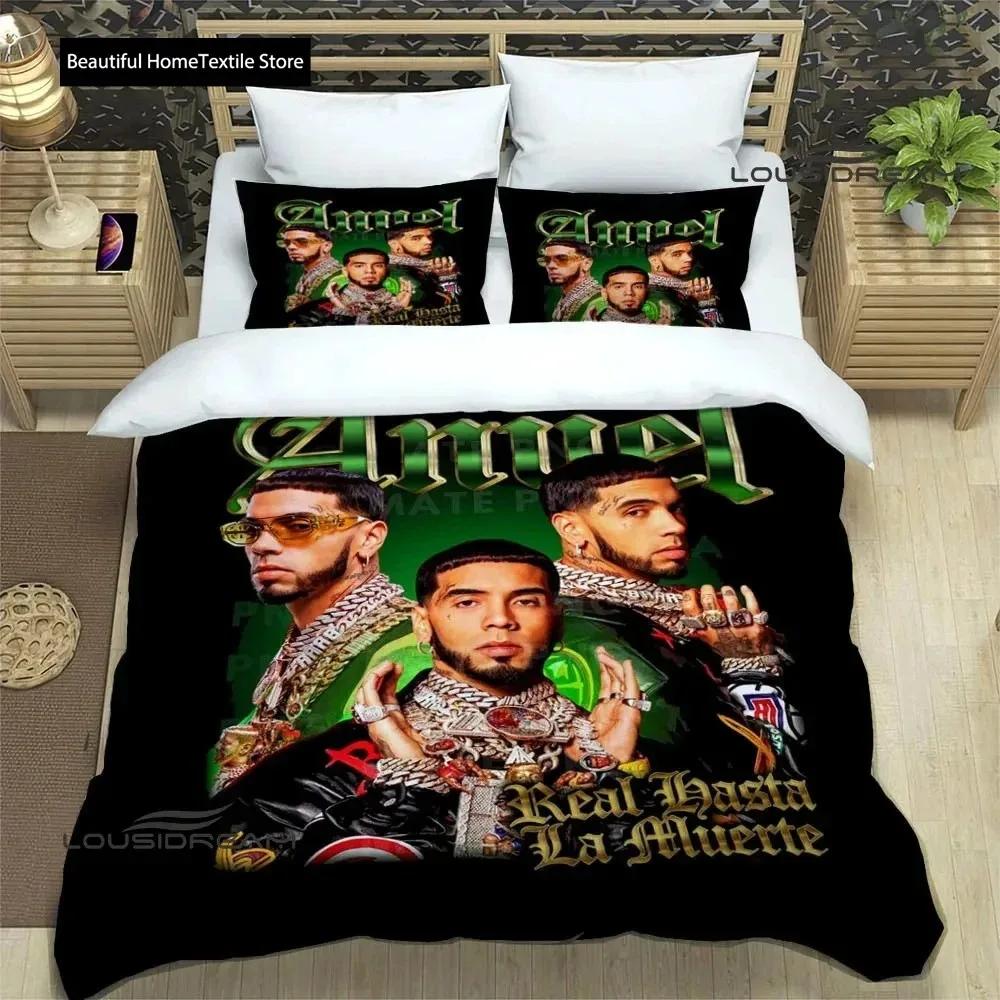 Rapper Anuel AA Printed Bedding Sets Exquisite Bed Supplies Set Duvet Cover Bed Comforter Set Bedding Set Luxury Birthday Gift